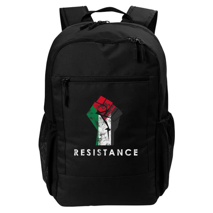 Raised Fist Palestine Flag Save Gaza Daily Commute Backpack