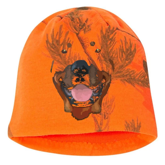 Rottweiler Face Kati - Camo Knit Beanie