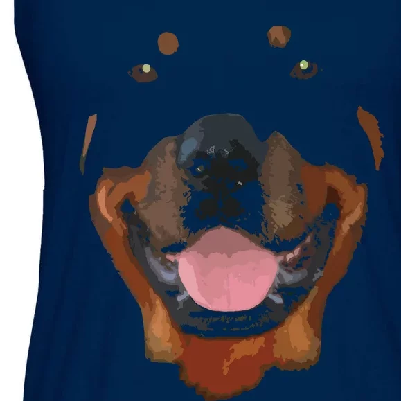 Rottweiler Face Ladies Essential Flowy Tank