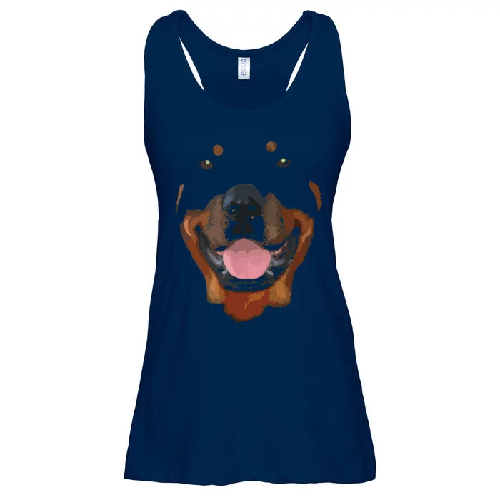 Rottweiler Face Ladies Essential Flowy Tank