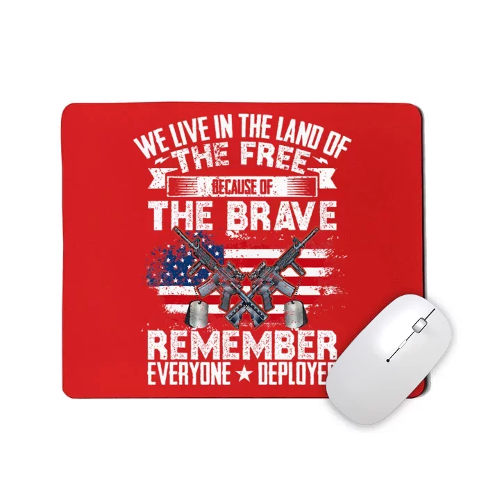 Red Friday Remember Everyone Deployed USA Flag Military Mousepad