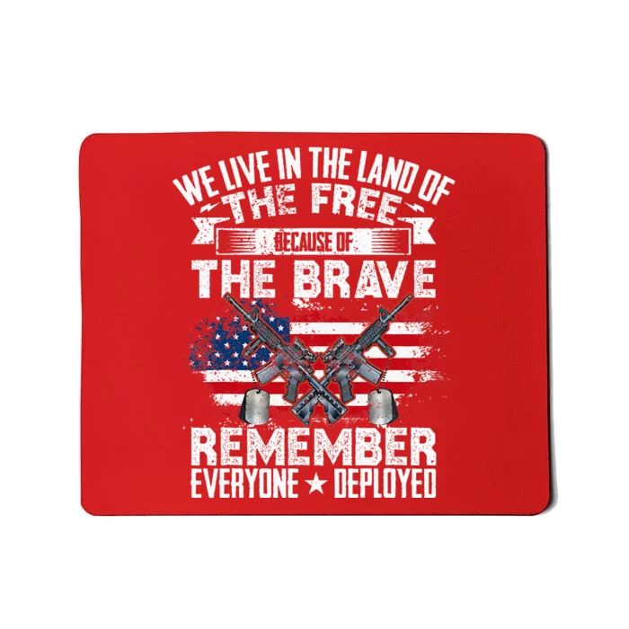 Red Friday Remember Everyone Deployed USA Flag Military Mousepad