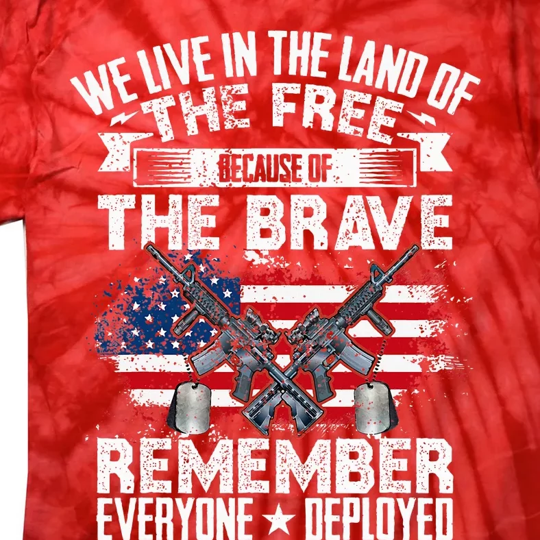 Red Friday Remember Everyone Deployed USA Flag Military Tie-Dye T-Shirt