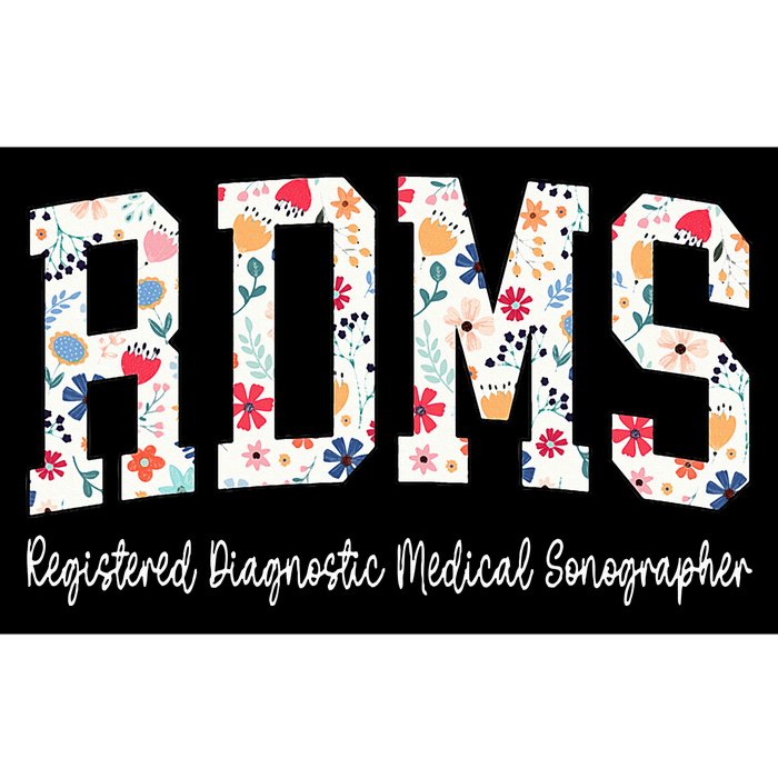 Retro Flower Rdms Registered Diagnostic Medical Sonographer Bumper Sticker