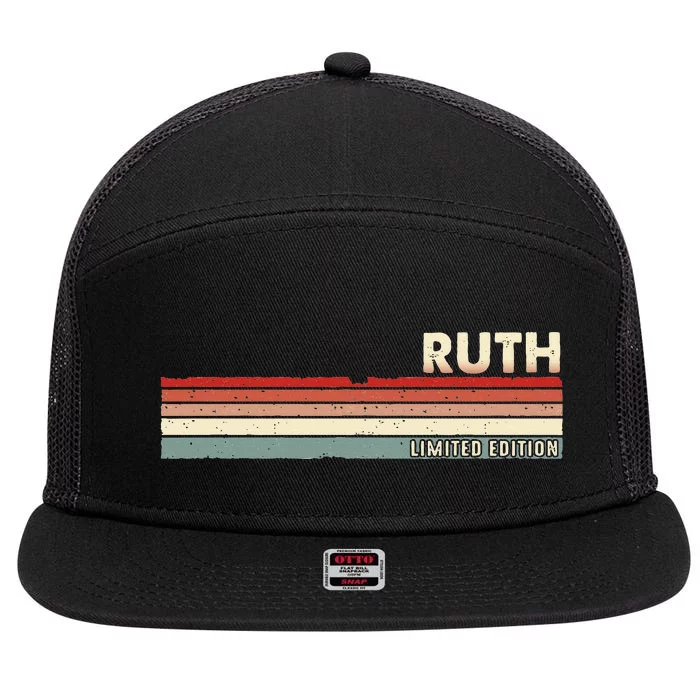 Ruth Funny Retro Vintage Name 80s 90s 7 Panel Mesh Trucker Snapback Hat