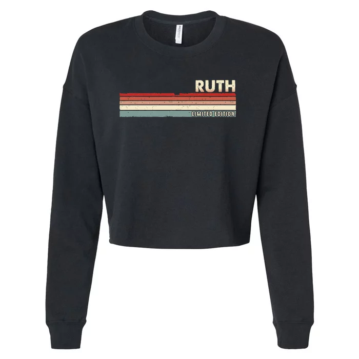 Ruth Funny Retro Vintage Name 80s 90s Cropped Pullover Crew