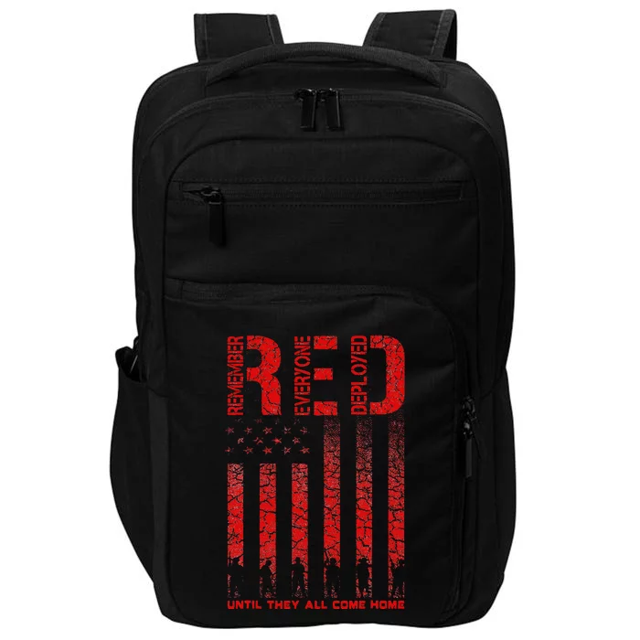 Red Friday Remember Everyone Deployed Every Friday Veterans Impact Tech Backpack