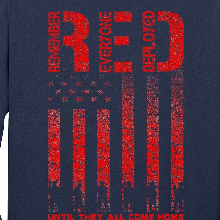 Red Friday Remember Everyone Deployed Every Friday Veterans Long Sleeve Shirt