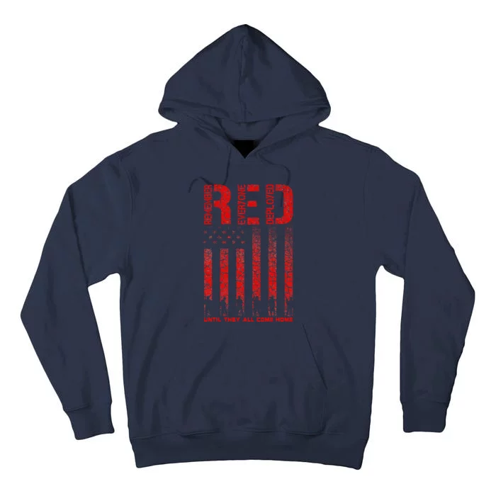 Red Friday Remember Everyone Deployed Every Friday Veterans Tall Hoodie