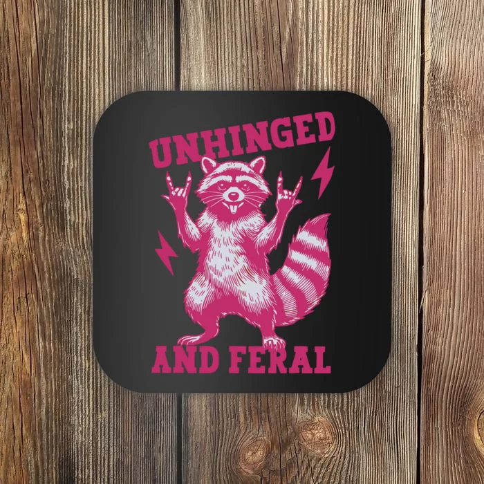 Retro Funny Raccoon Coaster