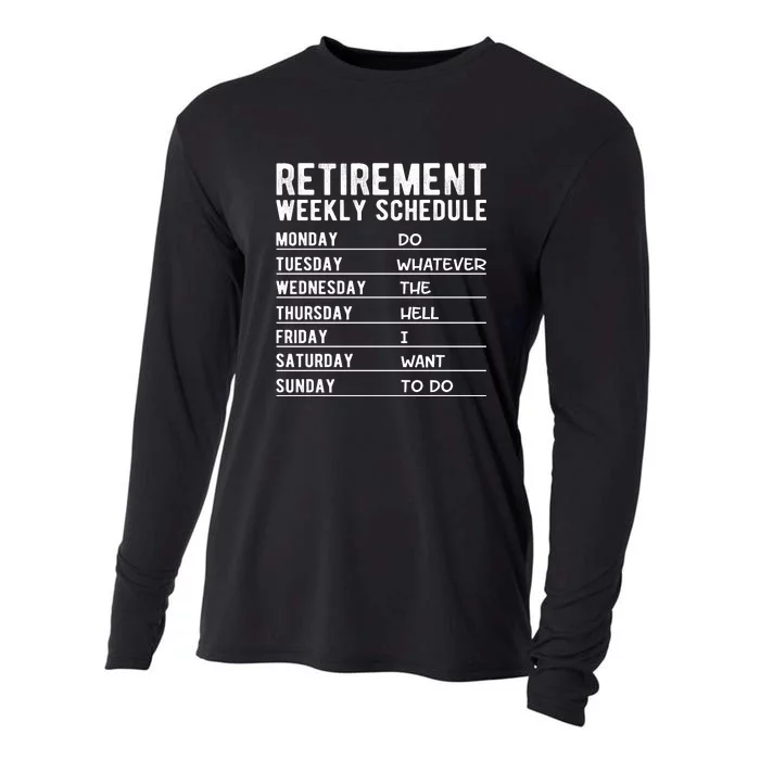 Retired Funny Retirement Gift Cooling Performance Long Sleeve Crew