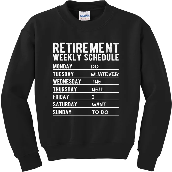 Retired Funny Retirement Gift Kids Sweatshirt