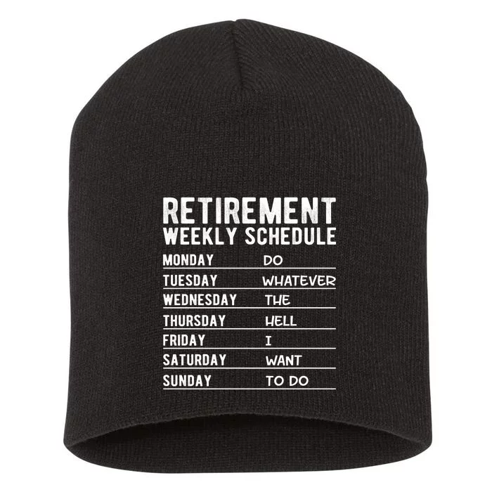 Retired Funny Retirement Gift Short Acrylic Beanie