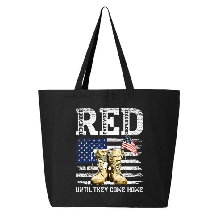 Red Friday Remember Everyone Deployed Every Friday Veterans 25L Jumbo Tote