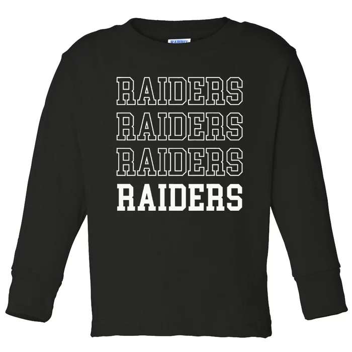 Raiders Fan Toddler Long Sleeve Shirt