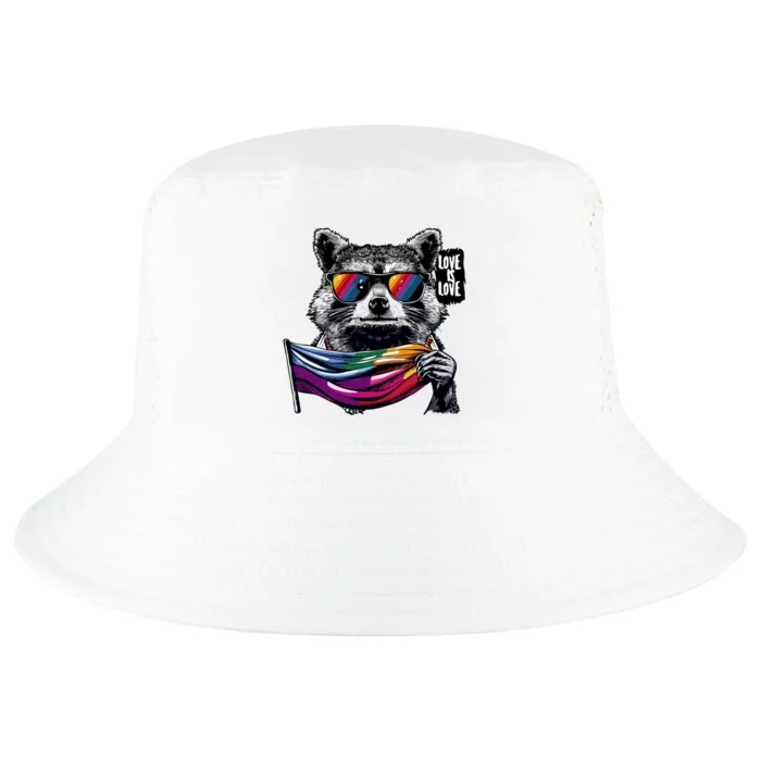 Retro Funny Raccoon Love Sunglasses Graphic Summer Gift Meaningful Gift Cool Comfort Performance Bucket Hat