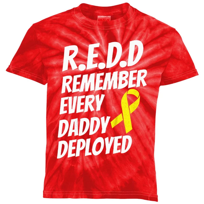 Red Friday Remember Everyone Deployed Military Gift Kids Tie-Dye T-Shirt