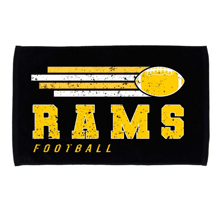 Rams Football Retro Vintage Stripes Gift Microfiber Hand Towel