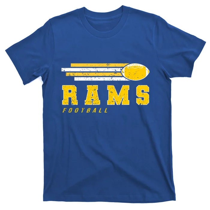 Rams Football Retro Vintage Stripes Gift T-Shirt