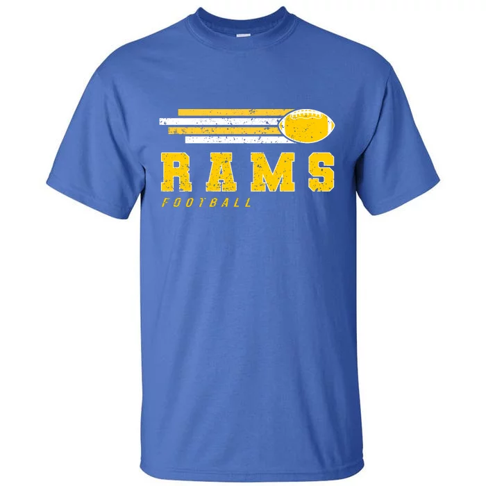 Rams Football Retro Vintage Stripes Gift Tall T-Shirt