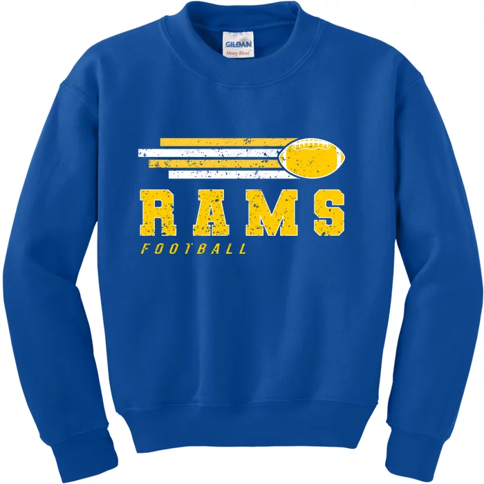 Rams Football Retro Vintage Stripes Gift Kids Sweatshirt