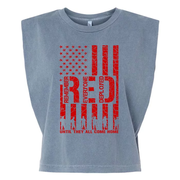 Red Friday Remember Everyone Deployed Hoodie Garment-Dyed Women's Muscle Tee