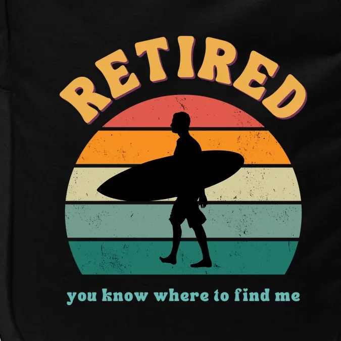 Retired Funny Retirement Beach Gift Impact Tech Backpack