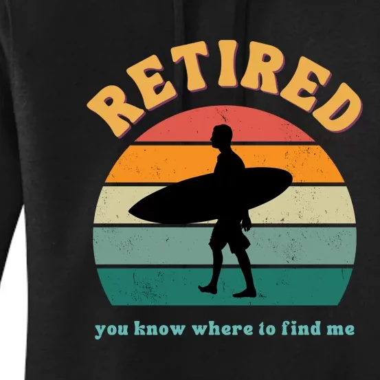 Retired Funny Retirement Beach Gift Women's Pullover Hoodie