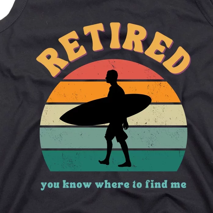 Retired Funny Retirement Beach Gift Tank Top