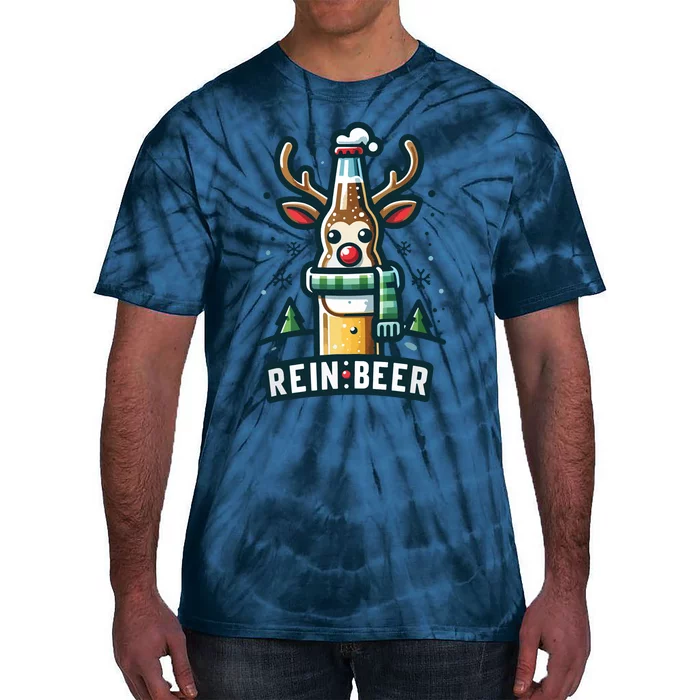 Reinbeers Funny Reindeer Beer Funny Christmas Drinking Tie-Dye T-Shirt