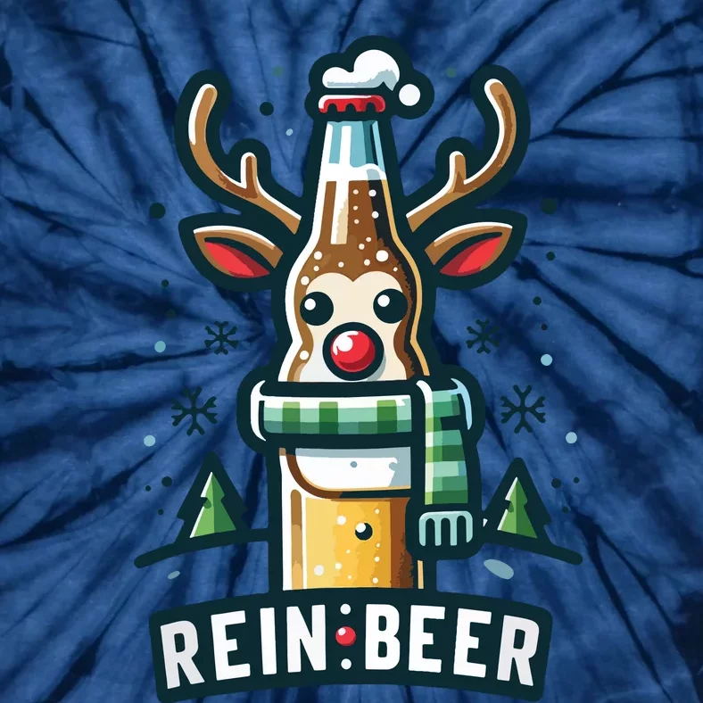 Reinbeers Funny Reindeer Beer Funny Christmas Drinking Tie-Dye T-Shirt