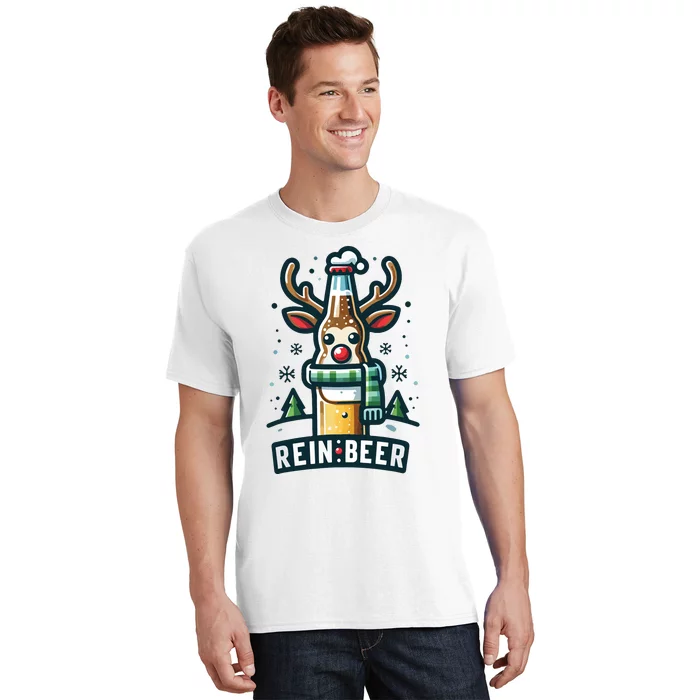 Reinbeers Funny Reindeer Beer Funny Christmas Drinking T-Shirt