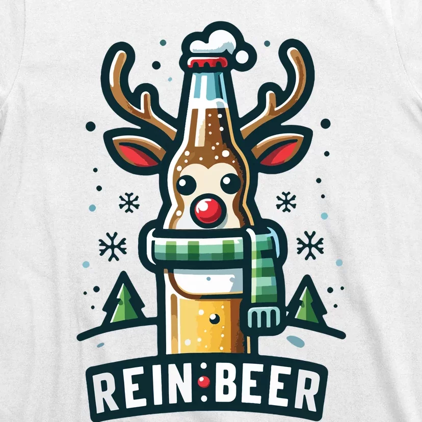 Reinbeers Funny Reindeer Beer Funny Christmas Drinking T-Shirt