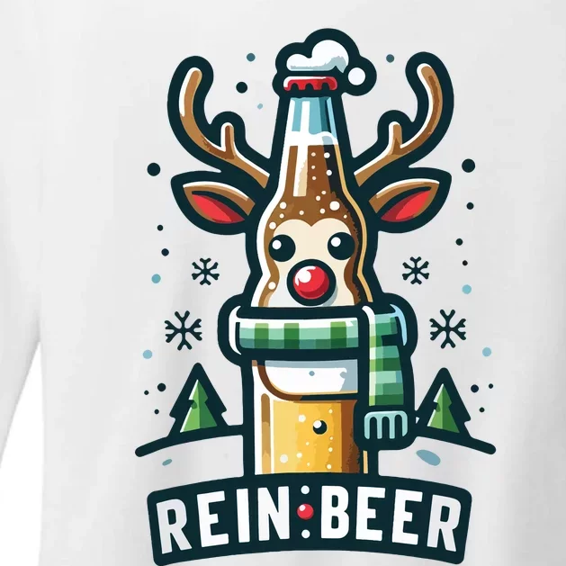 Reinbeers Funny Reindeer Beer Funny Christmas Drinking Womens CVC Long Sleeve Shirt