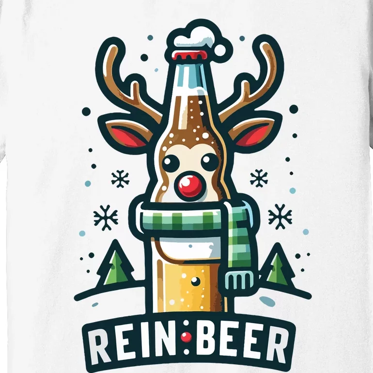 Reinbeers Funny Reindeer Beer Funny Christmas Drinking Premium T-Shirt