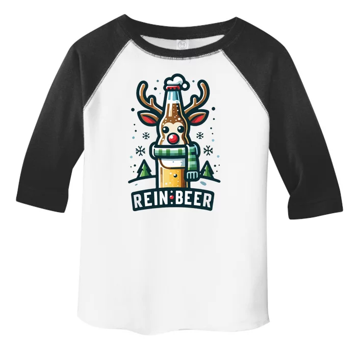 Reinbeers Funny Reindeer Beer Funny Christmas Drinking Toddler Fine Jersey T-Shirt