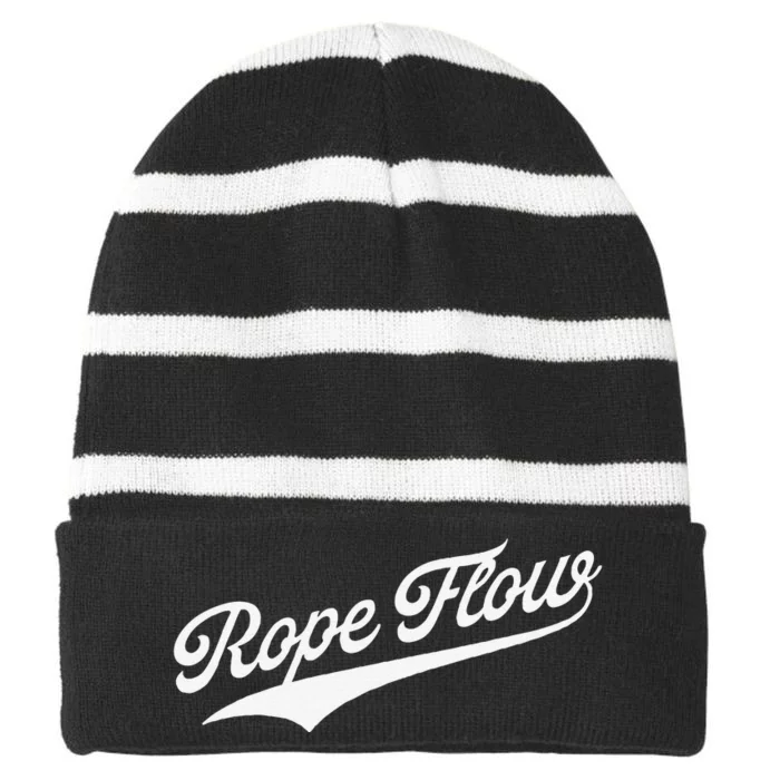 Rope Flow Striped Beanie with Solid Band