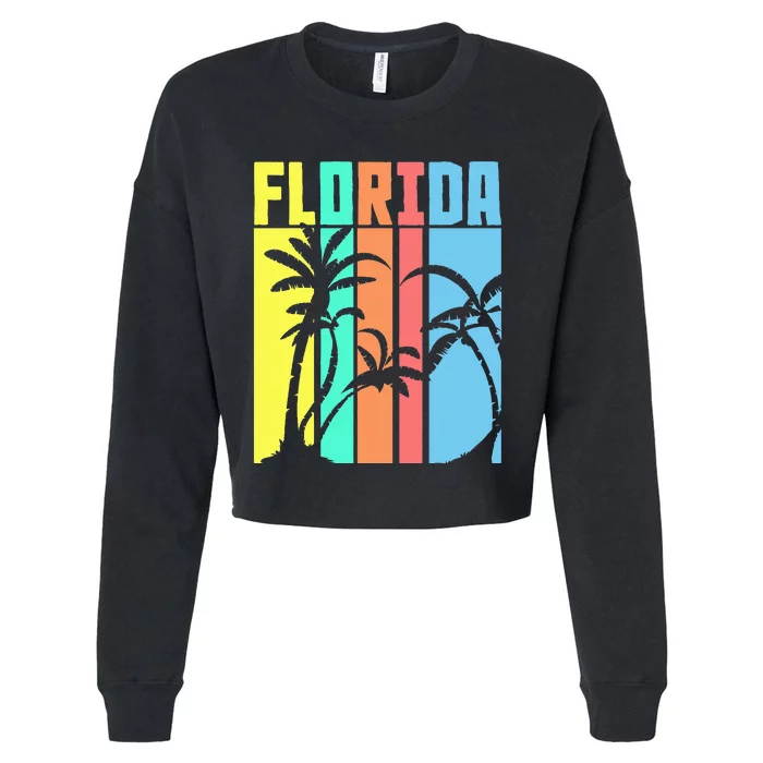 Retro Florida Cropped Pullover Crew