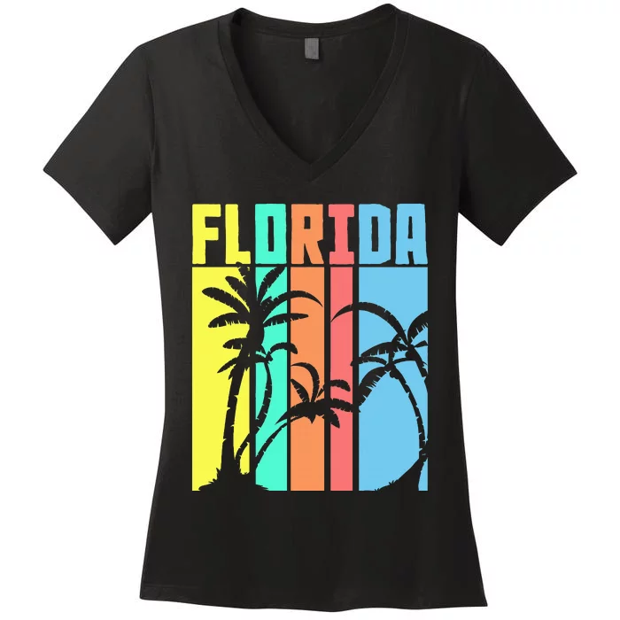 Retro Florida Women's V-Neck T-Shirt