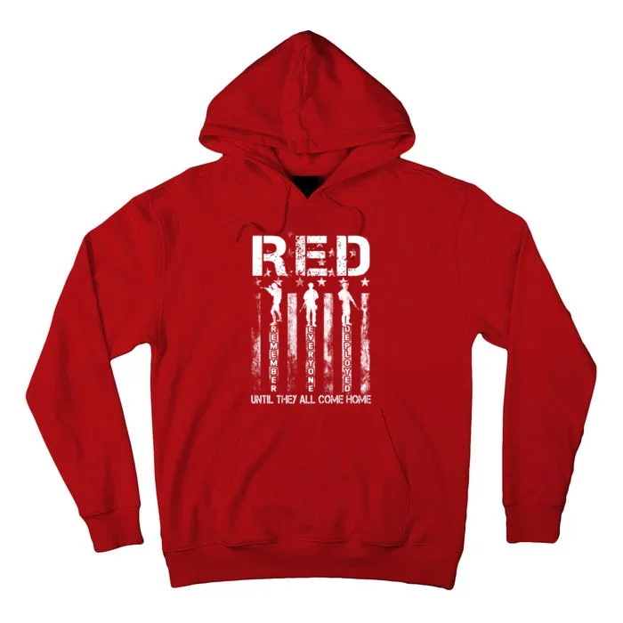 Red Friday Remember Everyone Deployed Tall Hoodie