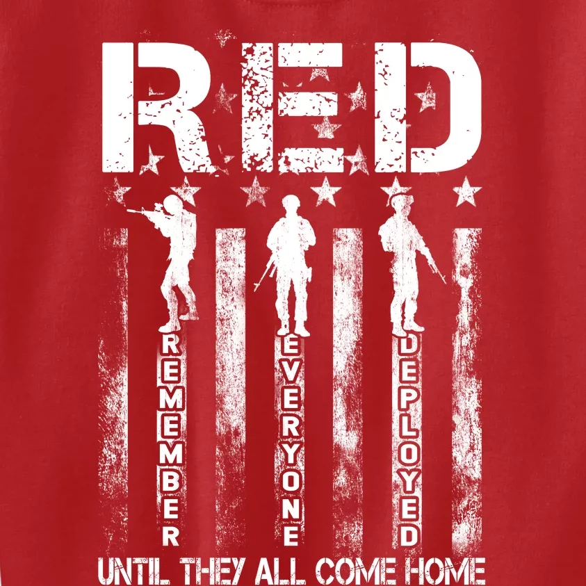 Red Friday Remember Everyone Deployed Kids Sweatshirt