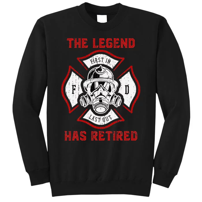 Retired Fireman Retirement Proud Firefighter Tall Sweatshirt