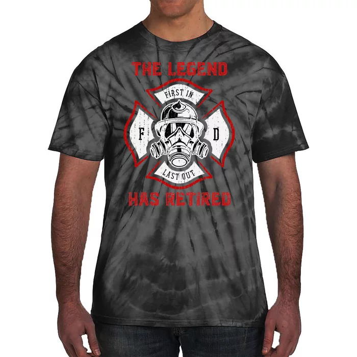 Retired Fireman Retirement Proud Firefighter Tie-Dye T-Shirt