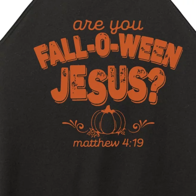 Retro Fall Religious Are You Falloween Jesus Christian Women’s Perfect Tri Rocker Tank