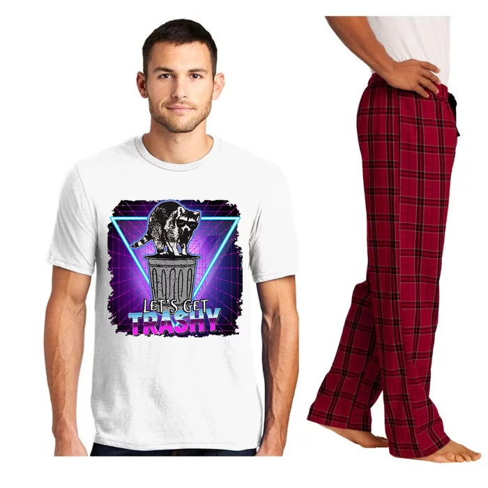 Raccoon Funny Retro Lets Get Trashy 70s 80s Style Geschenk Pajama Set