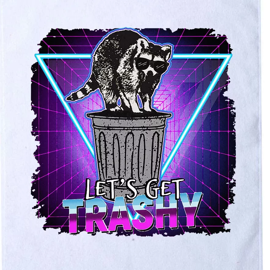 Raccoon Funny Retro Lets Get Trashy 70s 80s Style Geschenk Platinum Collection Golf Towel