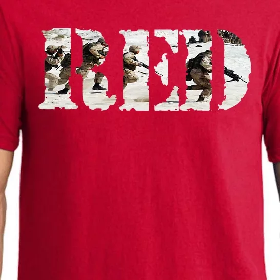 RED Friday Remember Everyone Deployed U.S. Soldiers Pajama Set