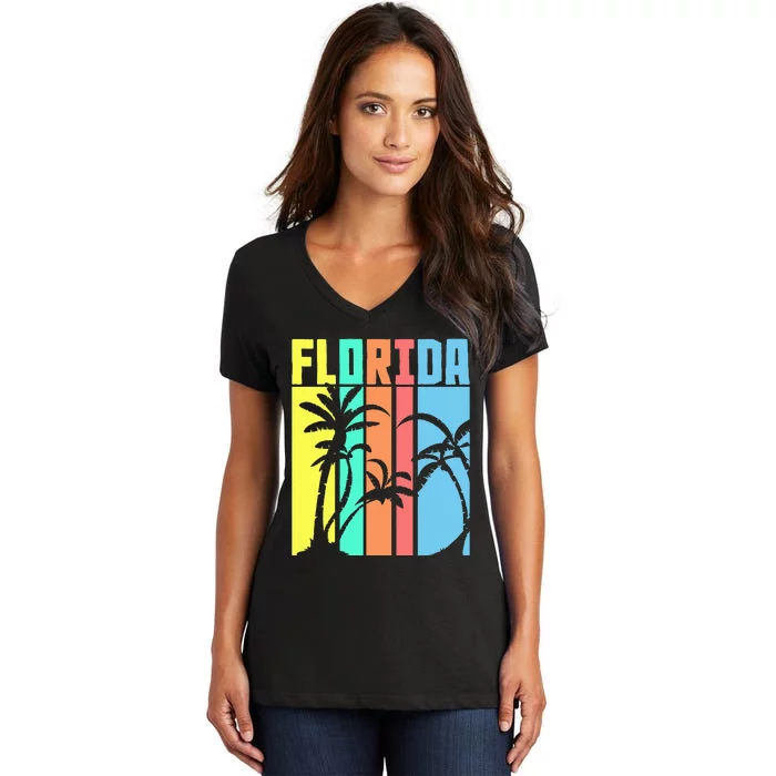 Retro Florida Women's V-Neck T-Shirt