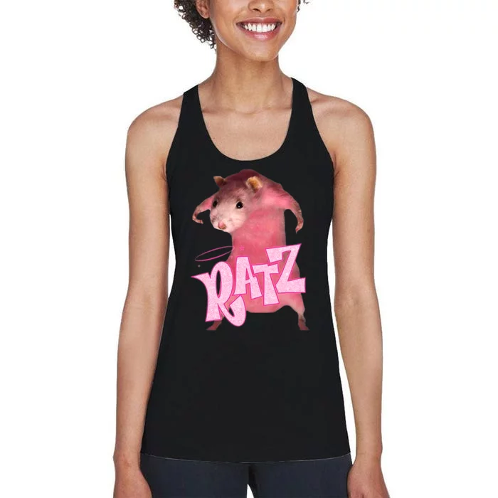 Ratz Funny Rat Funny Mouse Ratz Pink Ratz Mouse Meme Women's Racerback Tank