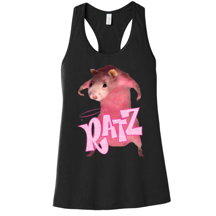 Ratz Funny Rat Funny Mouse Ratz Pink Ratz Mouse Meme Women's Racerback Tank